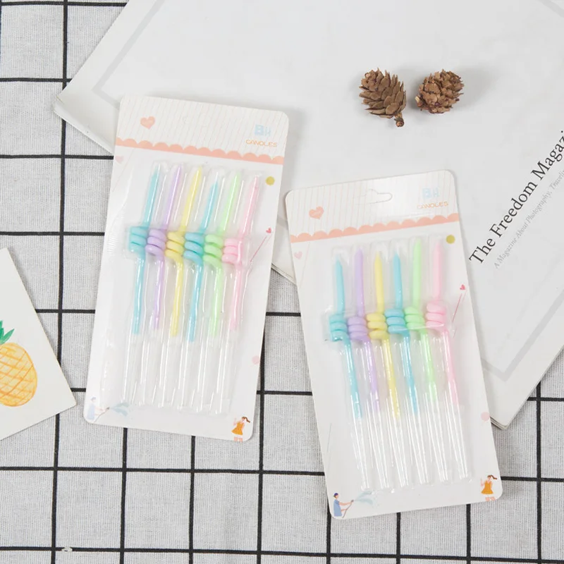 1 Набор изогнутых свадебных свечей на день рождения украшение для торта нить