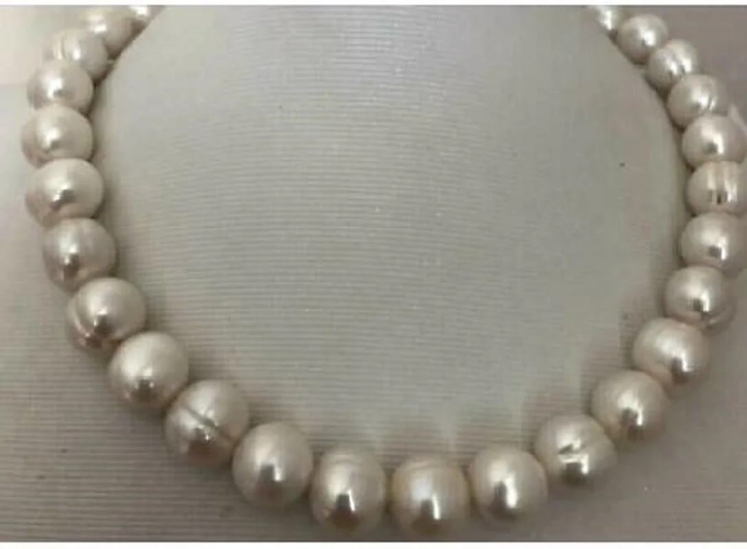 

18" AAA+ 11-12MM NATURAL WHITE SOUTH SEA BAROQUE PEARL NECKLACE 14K goldfine jewelryJewelry Making