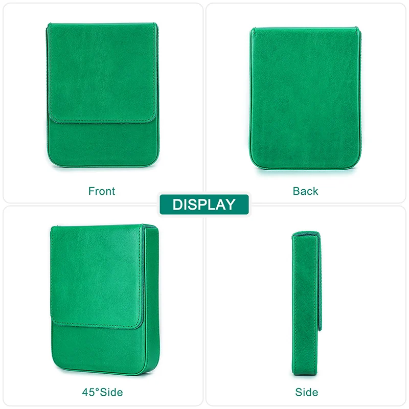 

Handmade Genuine Leather Pen Case Holder High Quality Pen Box Shockproof Men Women Detachable Portable Stationery Cover Gift