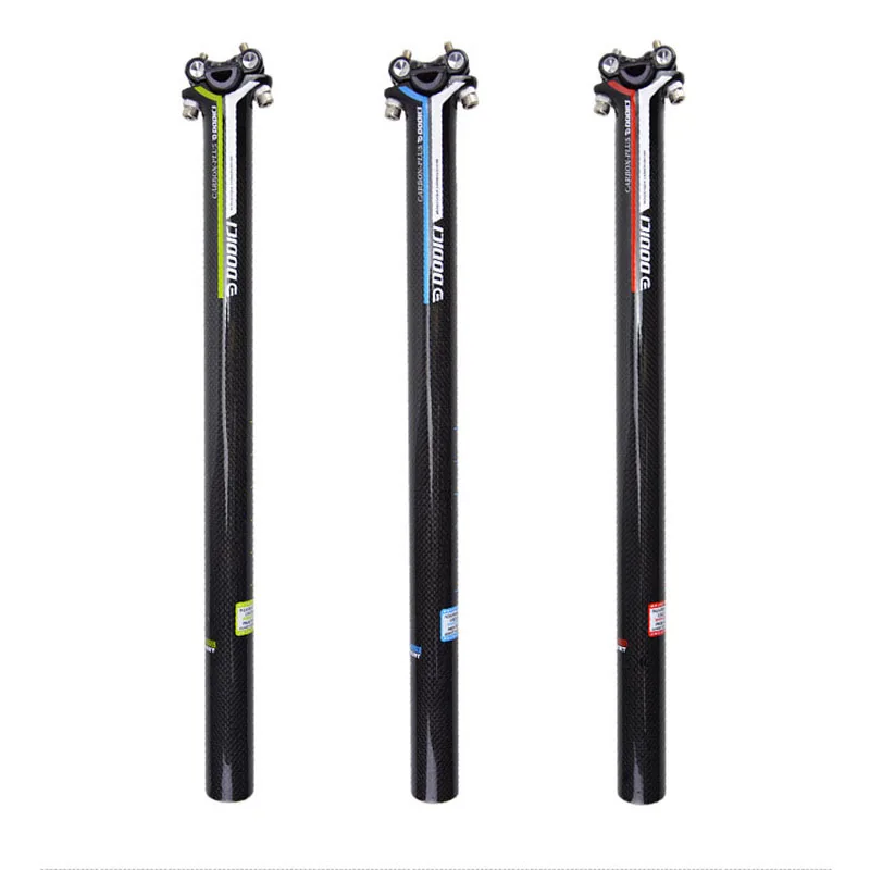 

DODICI 27.2mm/31.6mm*400mm Seat post MTB/Road Bicycle Carbon Fiber Seatpost Seat tube Mountain Cycling 3k Seatpost Parts