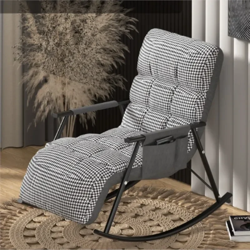 Breathable Adjustable Gear Rocking Chair Balcony Leisure Nap Lazy Sofa Light Luxury Bedroom Living Room Carefree