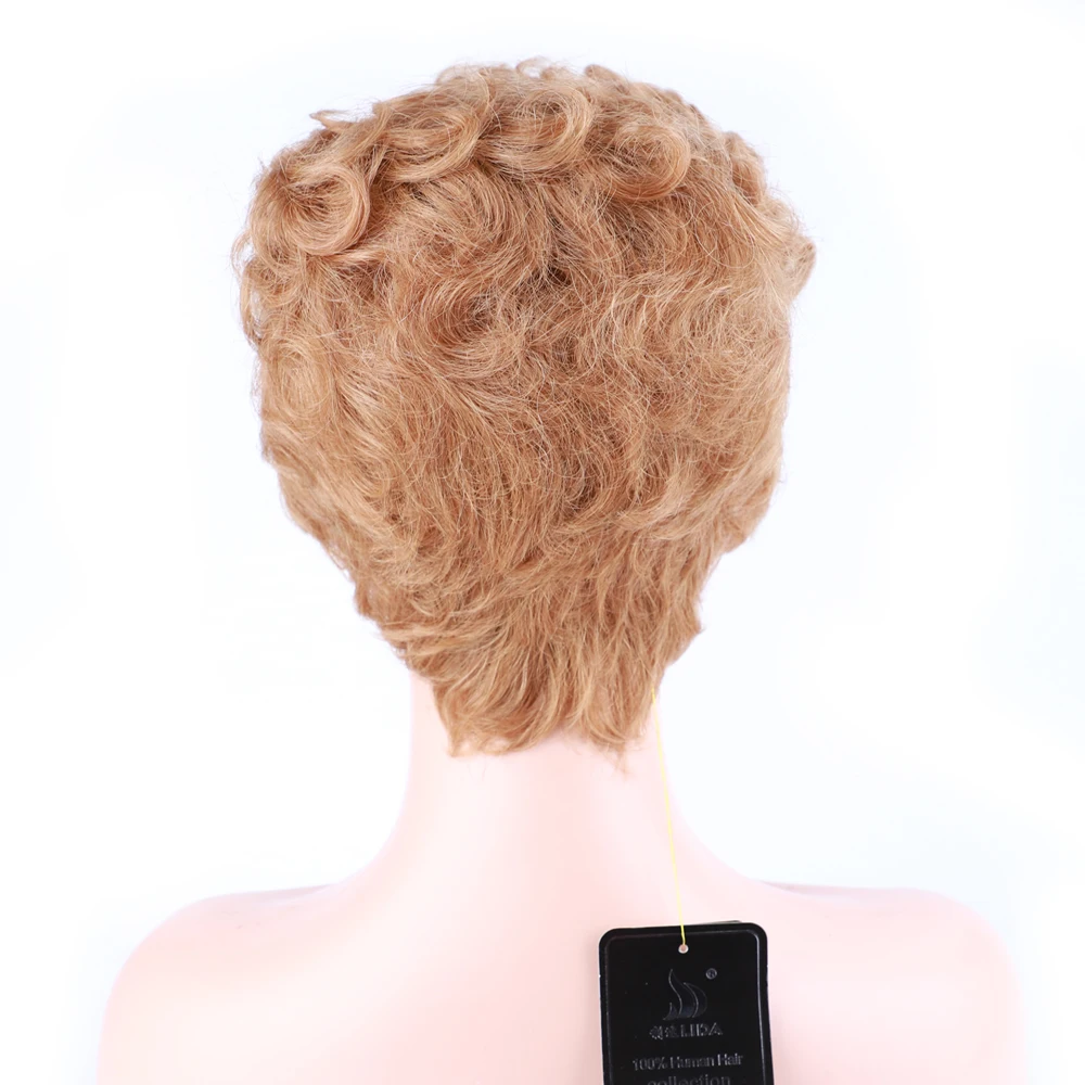 Короткие афро натуральные вьющиеся человеческие волосы парики Remy индийские для