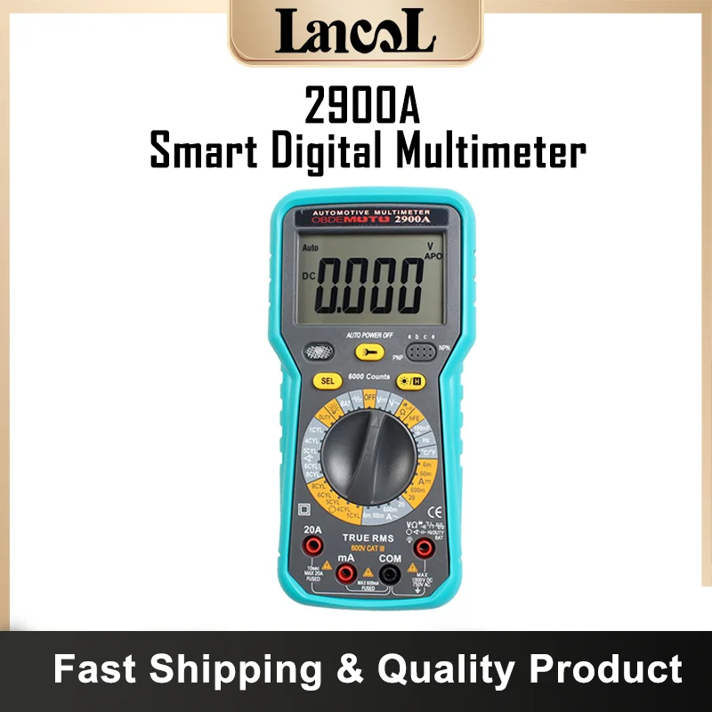 

OBDEMOTO 2900A Digital Multimeter Smart Car Dedicated Multimeter Ture RMS Full Symbol Display Full -Featured