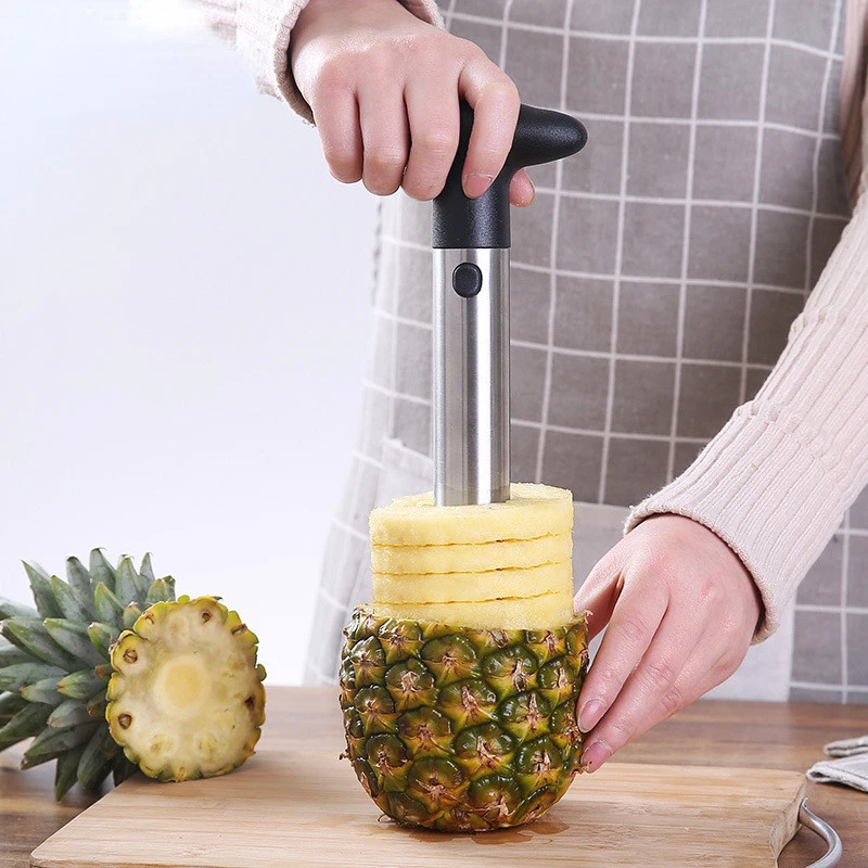 

Kitchen Tool Stainless Fruit Pineapple Corer Slicer Peeler Cutter Parer Best Selling Pineapple Slicers Fruit Knife Slicer