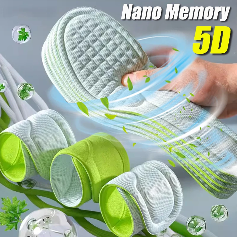 

Стельки из пены с эффектом памяти для мужчин и женщин, дезодорирующие, поглощающие пот массажные, спортивные, ортопедические, для обуви для бега