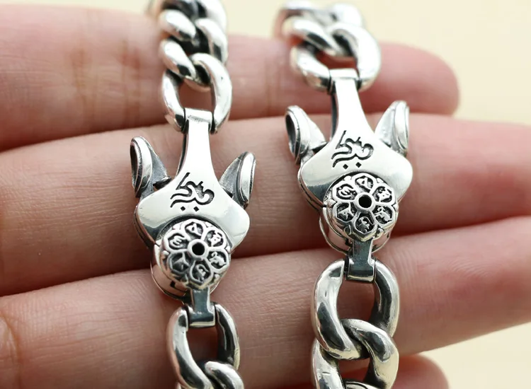 Японский и корейский браслет-мантра из стерлингового серебра 925 пробы с шестью