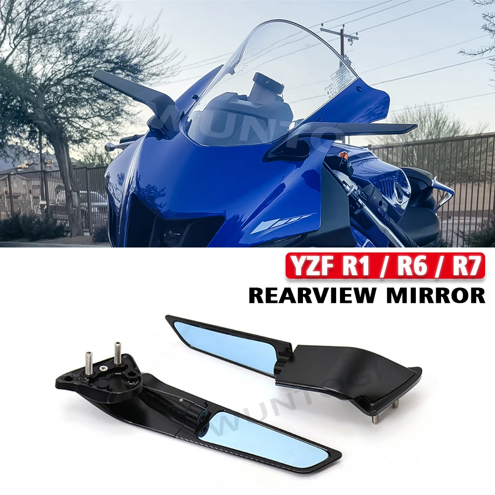 

Air Wing Mirror For Yamaha R7 YZF-R7 2021 2022 Side Mirrors Modified Wind Wing Adjustable Rotating Rearview Mirror YZF R7 2022