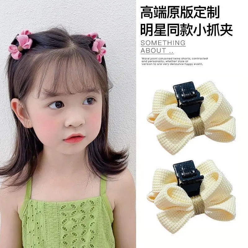 

2023 New Fashion Bow Hairpin Children Summer Cute Fixed High Ponytail Hair Claw Heightened Bangs Hair Clip Hair Accessories