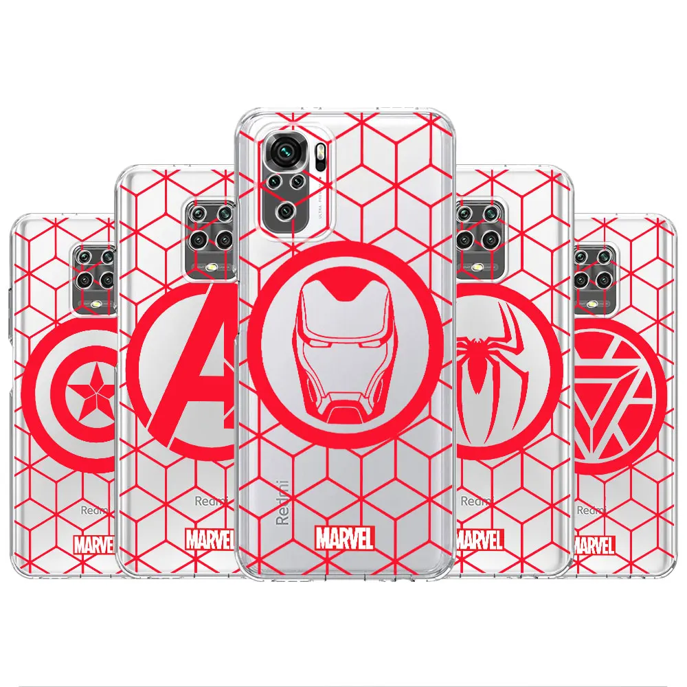 

Phone Case for Xiaomi Redmi Note 11 10 8 9 Pro 11S 9S K40 9C 9A 10C 7 10S 8T Clear Soft Luxury Cover Marvel Spiderman Sign