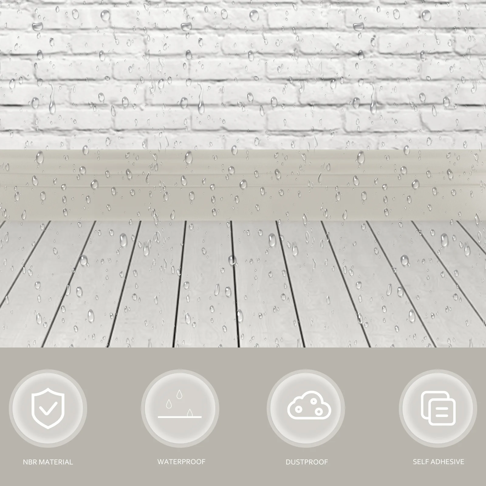 Плинтус самоклеящаяся плинтус серый декоративный виниловый настил Nbr