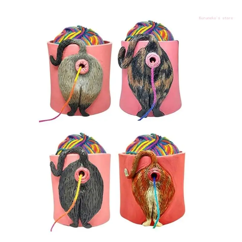 

Декоративная забавная и функциональная скульптура из смолы Felines Derrière String Keeper для детей и взрослых, фестиваль дня