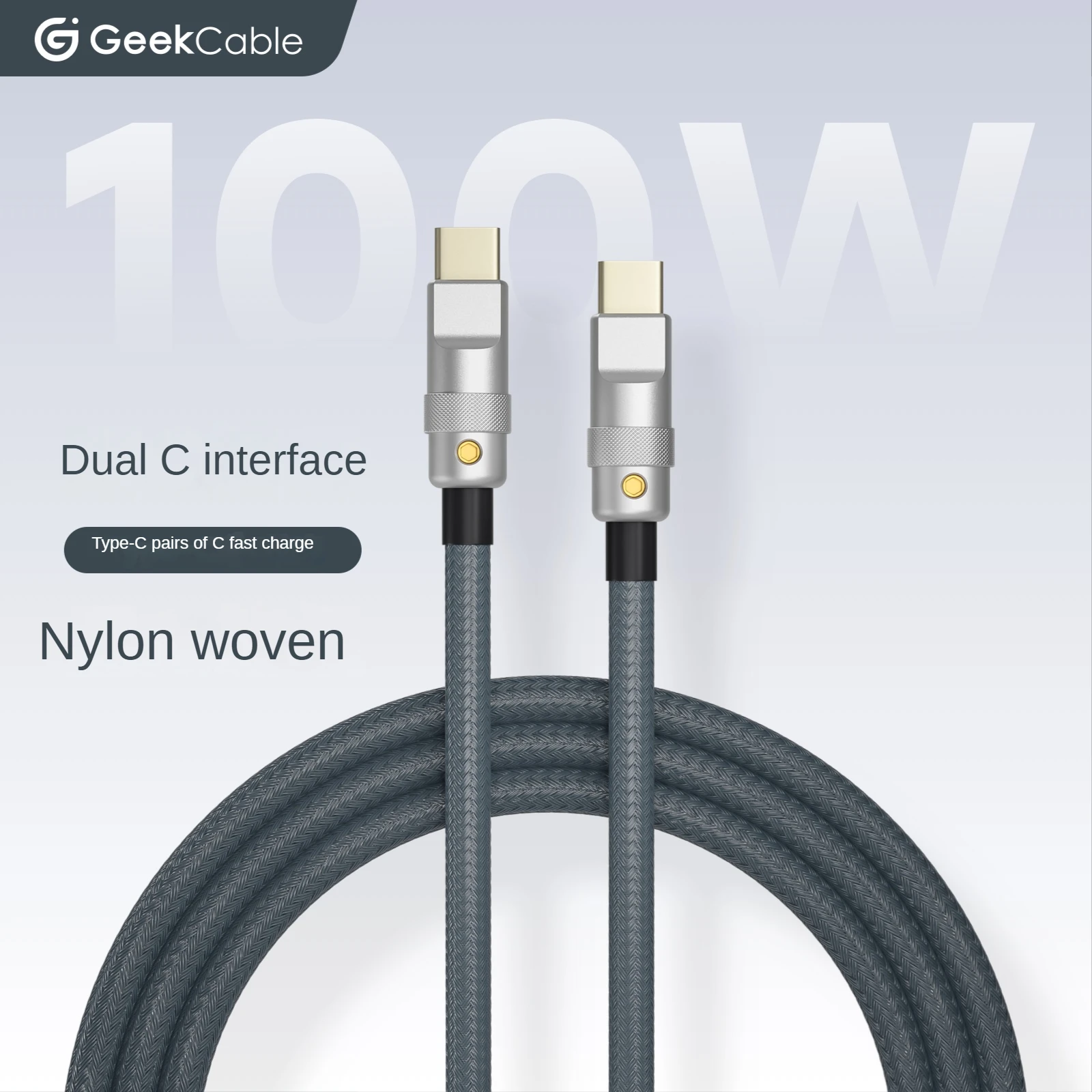 

GeekCable, бесплатная доставка, 100 Вт, зарядный кабель для ноутбука Macbook, 5A, быстрая зарядка с чипом Type-C на C