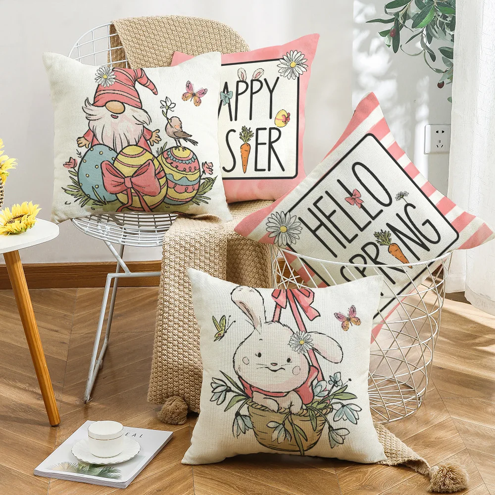 

Льняная наволочка с принтом в скандинавском стиле, наволочка для подушки для гостиной, дивана, спальни, украшение для кровати, новый дизайн, подушки 45x45