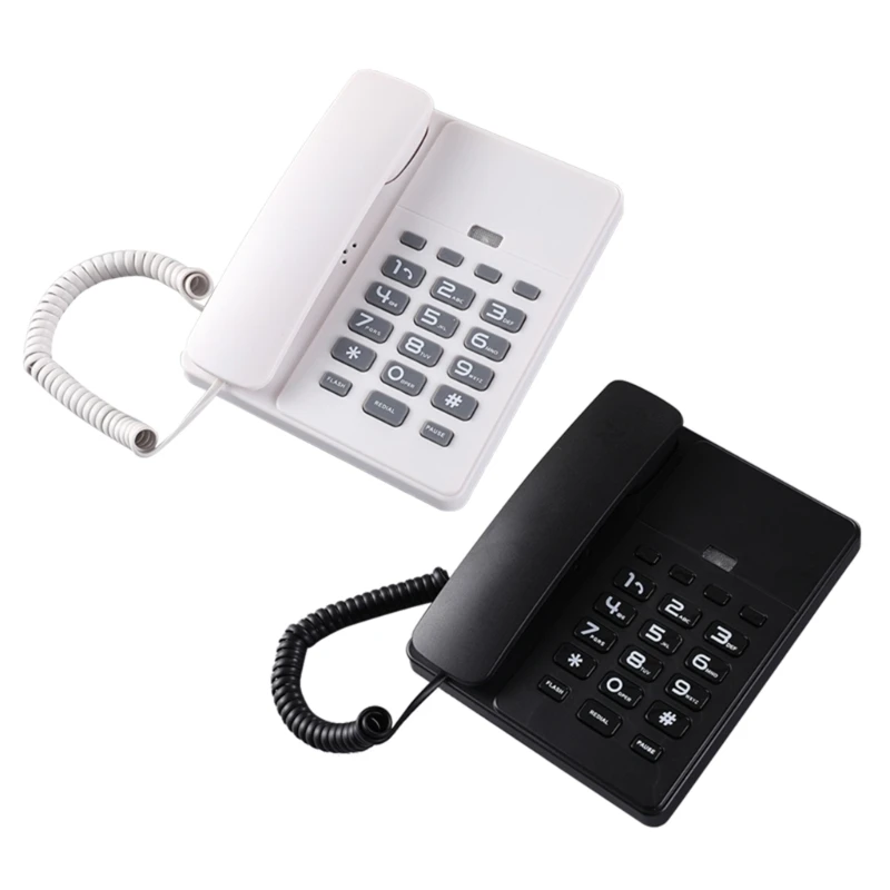 HCD Telephone Fixed Landline Office Corded Telephone Corded Landline Phone for Home Office Hotel Desktop
