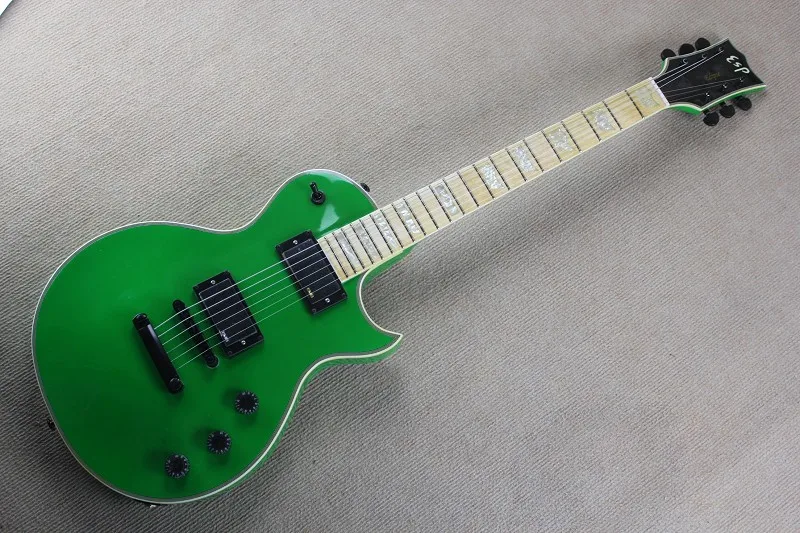 

Top Quality .. standar Eclipse vinatge green CUSTOM SHOP EMG pickup Maple fingerboard electric guitar 141110