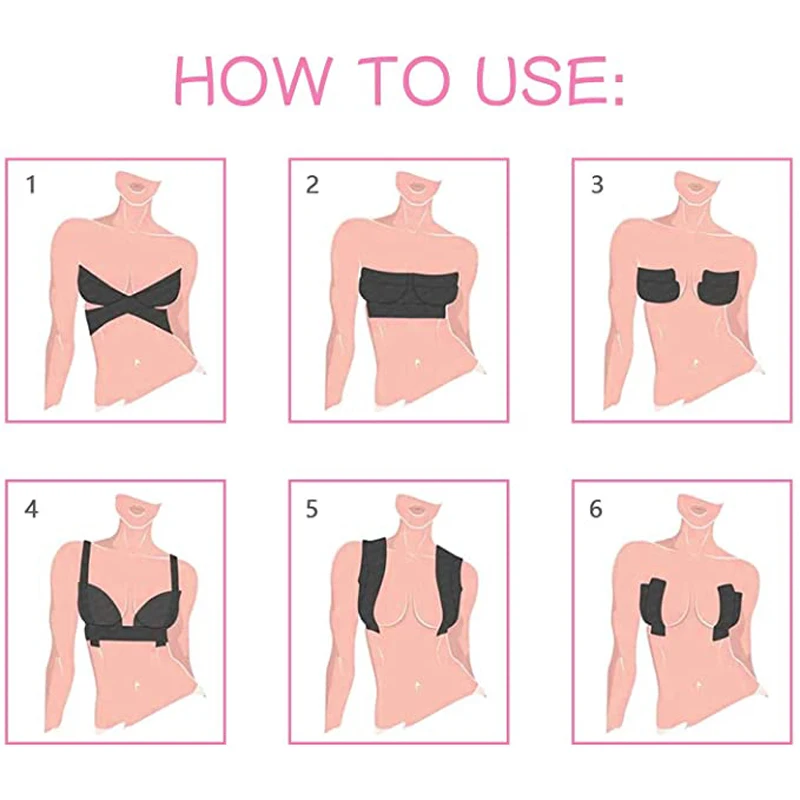 1 рулон женский бюстгальтер с эффектом пуш-ап |