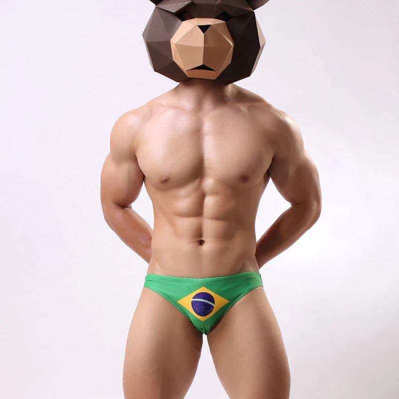 

m16 new summer beach sexy low waist tight men swimwear half-hip swimming bikins pool hot men swimsuits swim briefs small size