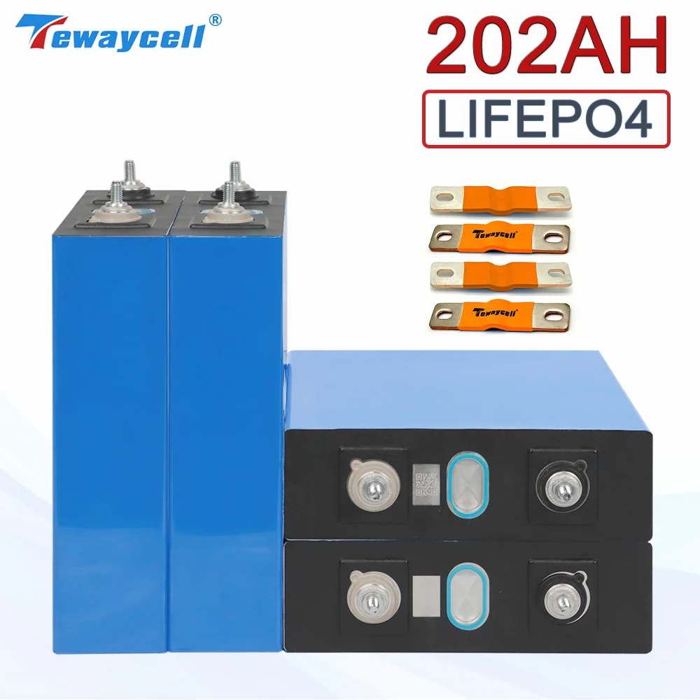 Фото Tewaycell LISHEN 202AH Lifepo4 Батарейный элемент класса A 3,2 В Литий-железо-фосфатный аккумулятор для солнечной системы №1