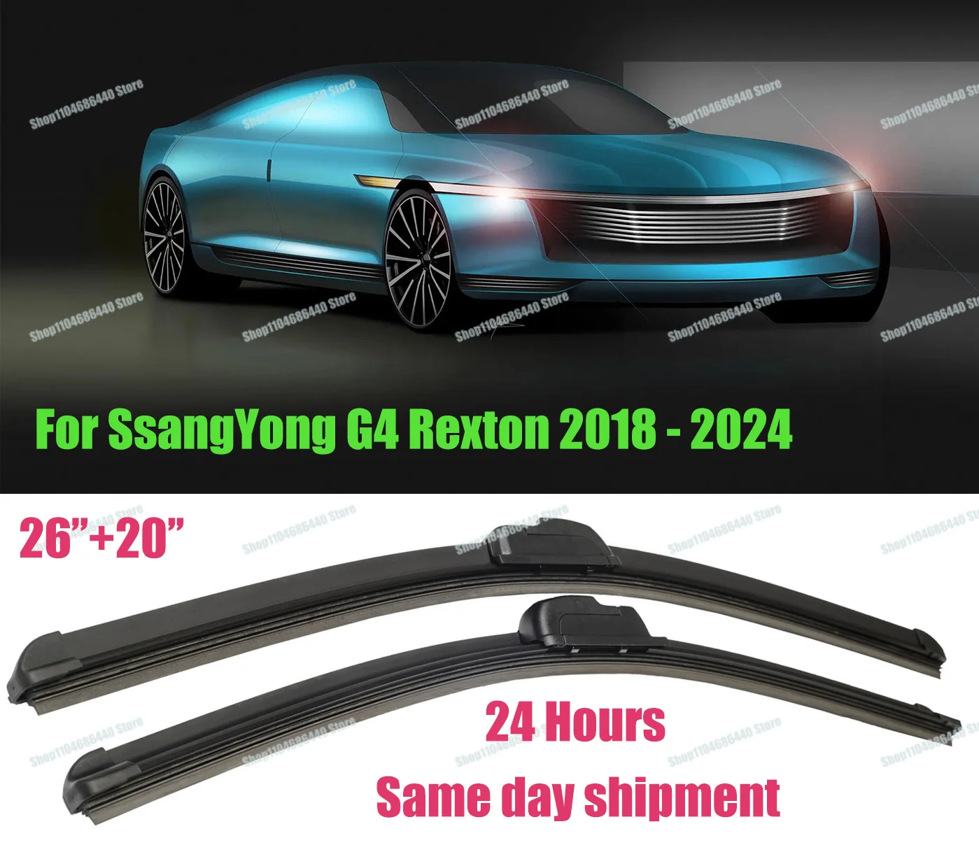 

2x для KGM Rexton SsangYong G4 Rexton 2018-2024 2023 2022 2021 2019, аксессуары, щетки переднего стеклоочистителя, щетки для лобового стекла