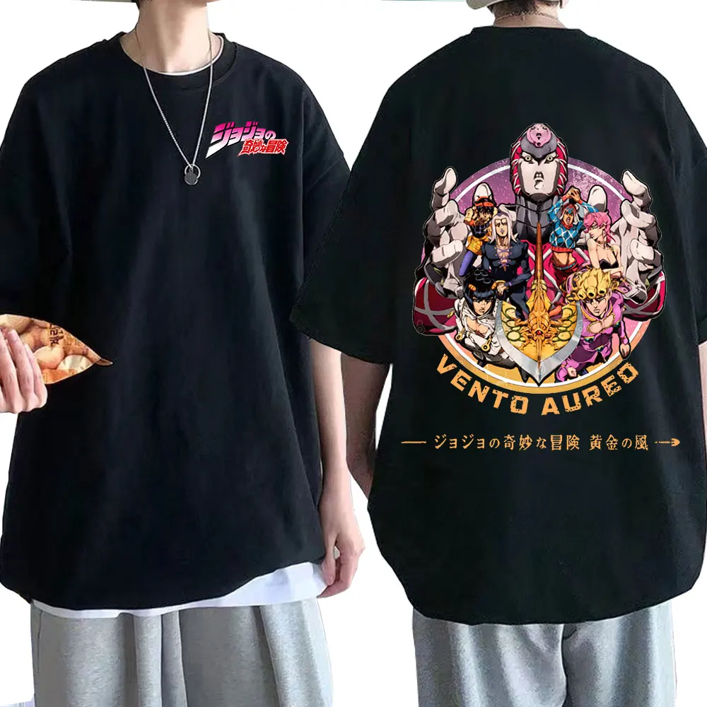 Japanese Anime Jojo Bizarre Adventure Graphic T Shirt Men Women Summer Tops Funny Manga T-shirt Streetwear Fashion Unisex Tees