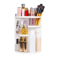 360%c2%b0 rotating makeup organizer white spinning bathroom storage box for home bedroom dormitory lipsticks case