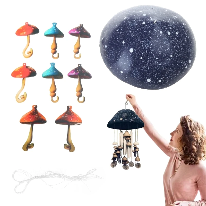 Антикварные уличные смоляные грибные колокольчики подвески в стиле деко