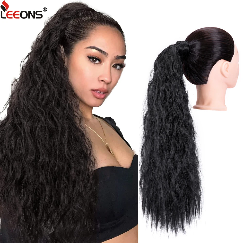 

Удлинитель для хвоста из кукурузных волн, термостойкий синтетический накладной хвост, 22 дюйма