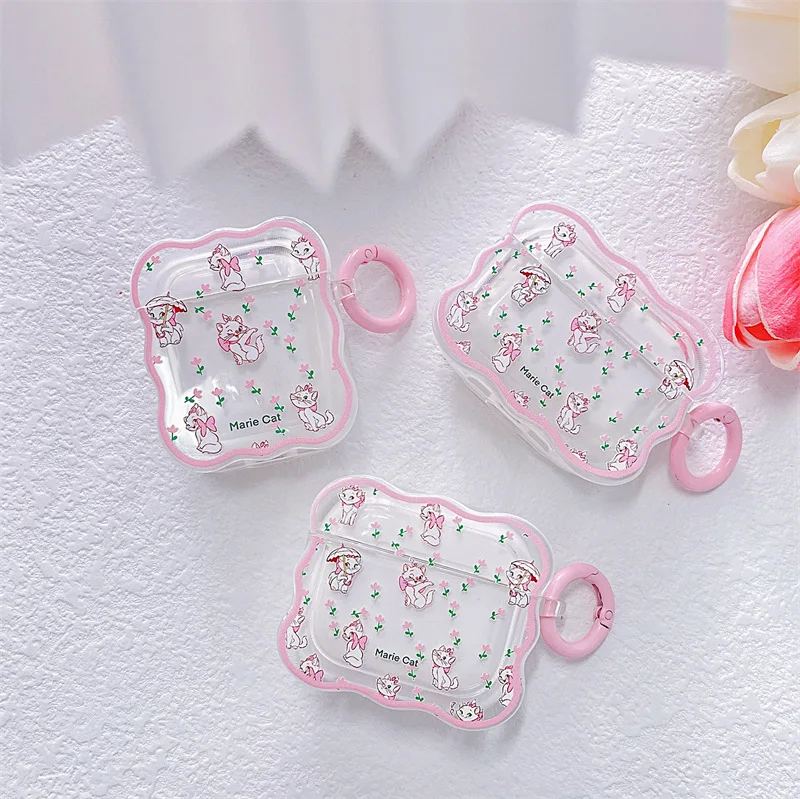 

Волнистый край мультфильм леди Кот AirPods 3 Чехол Apple AirPods 2 Чехол AirPods Pro чехол IPhone наушники аксессуары Air Pod чехол