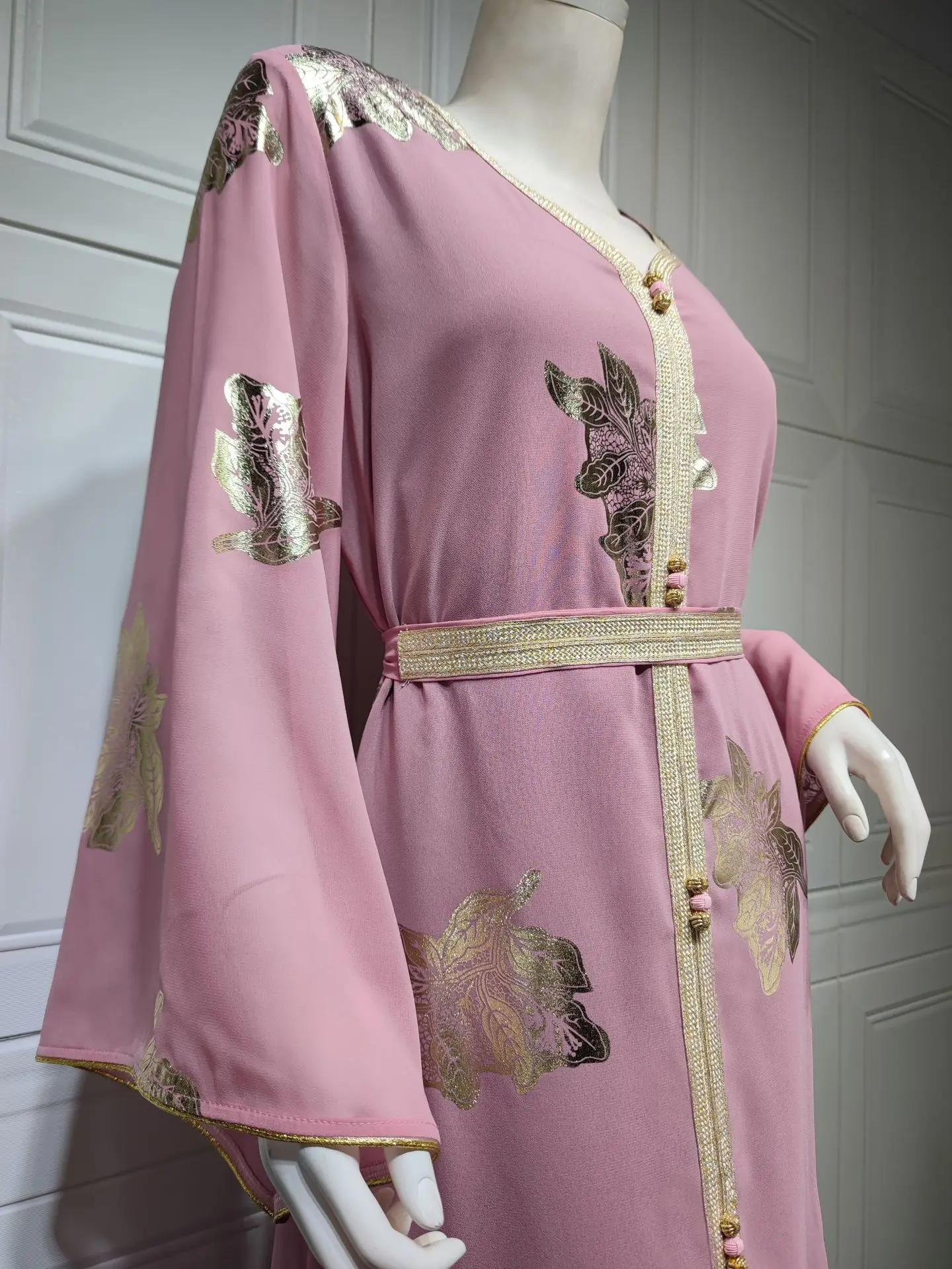 Abaya Dubai Turkey Muslim Hijab Dress Jalabiya Bronzed Chiffon African Dresses Abayas for Women Kaftan Robe Musulmane Longue