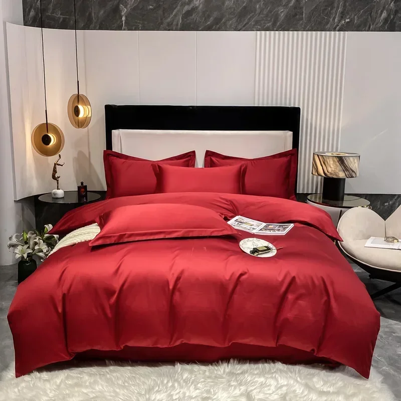 100s Long Staple Хлопковый пододеяльник Роскошный наволочка двуспальная кровать