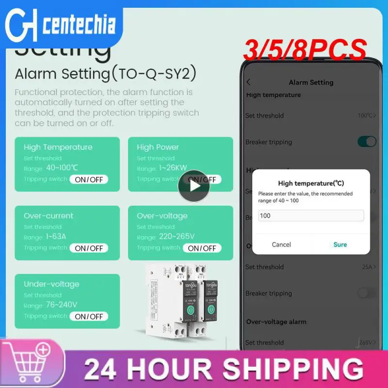 

3/5/8PCS Consumption Monitor Smart Circuit Breaker Wireless Switch Metering Switch Smart Home Tuya Zigbee Breaker New Universal