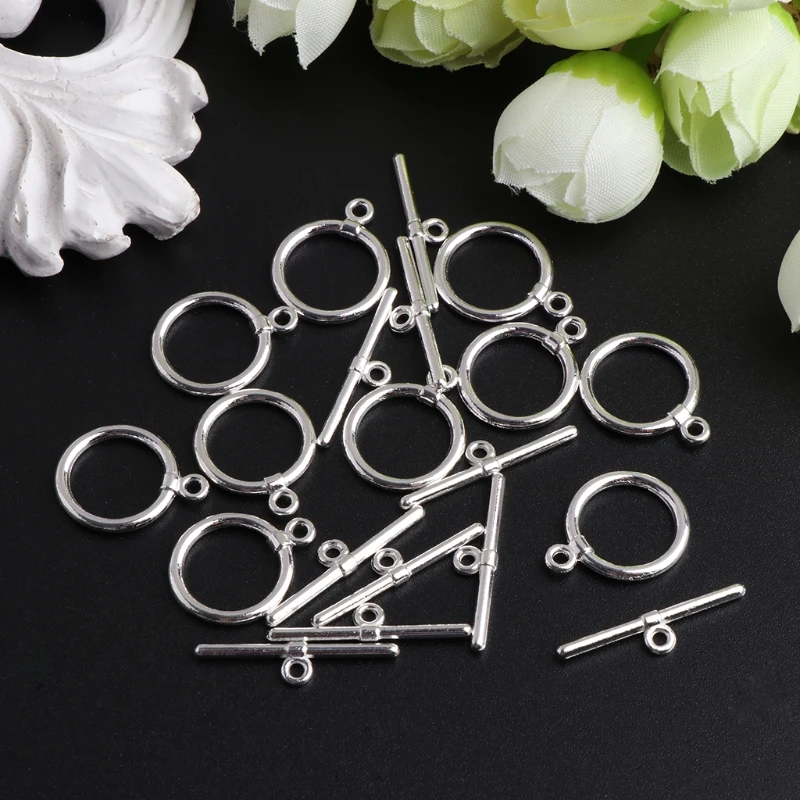 

10Pcs/Set 14mm Toggle Clasps Connectors OT Clasp Stainless Steel For Jewelry DIY