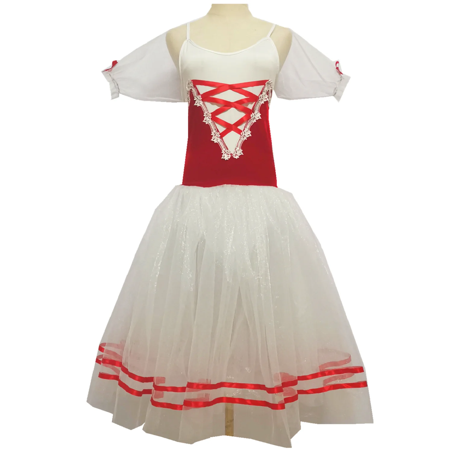 

Children Ballet Skirt Costumes Dance Dress Sleeves Fluffy Performance Stage Tutus