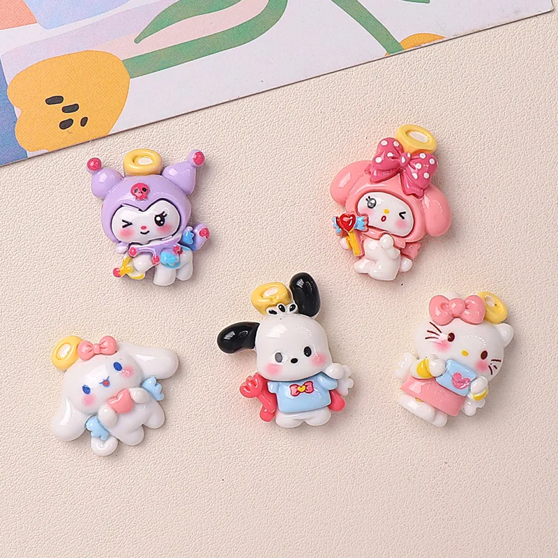 Фото 100 шт. Kawaii Flatback смола мультфильм Sanrio Kuromi серии DIY для скрапбукинга чехол для телефона головные уборы серьги ремесленный декор аксессуары №3