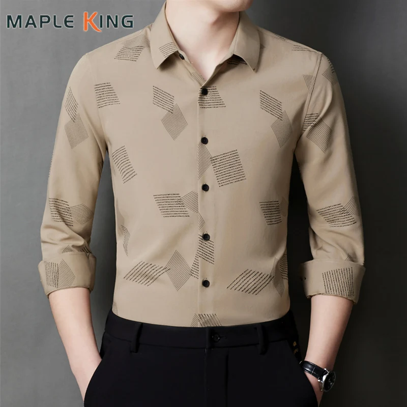 

Mens Check Shirt Vintage Designer Long Sleeve 2022 Social Business Dress Chemise Homme For Men Clothing Print Blusas Streetwear