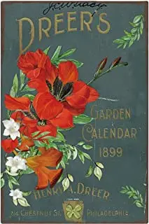 

Red leaves retro metal garden tin logo garden cafe bar exhibition gallery art logo decorations