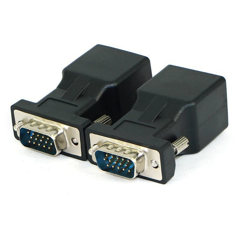 

Сетевой адаптер VGA со штекером на RJ45 CAT5 CAT6, 20 м, 2 упаковки