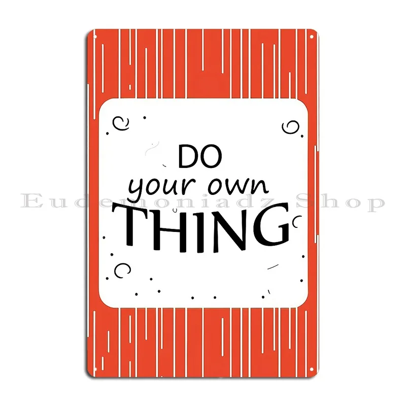 Сделайте свою собственную вещь металлический знак проектирование стены пещера