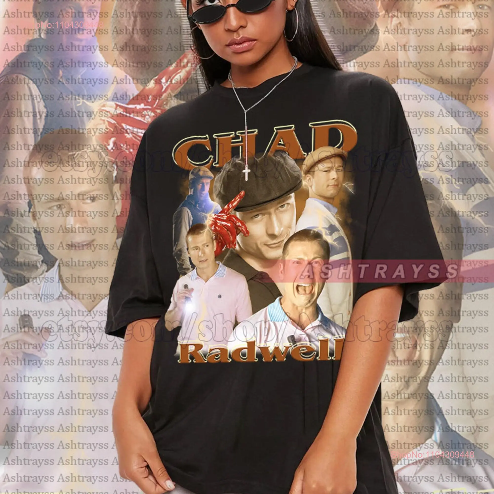 Винтажная футболка Chad Radwell Bootleg с длинными или короткими рукавами