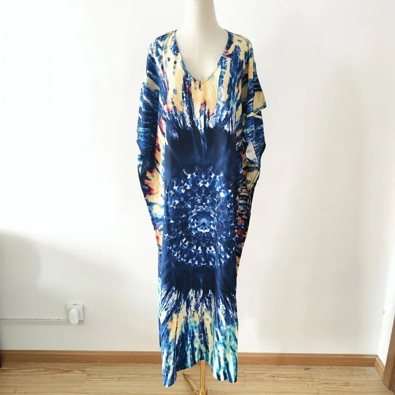 

2023 Spring Summer New Beach Blouse Printed Robe Seaside Holiday Dress Bikini Sunscreen Women's Casual Skirt