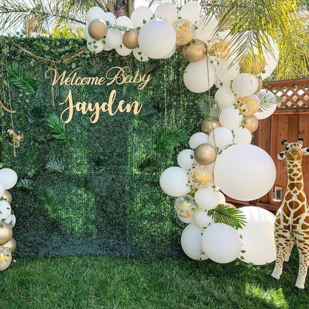 

114Pcs White Gold Hawaii Balloon Arch Kit Reusable White Gold Hawaii Balloon Garland Kit Latex Balloon Garland Arch Decoration