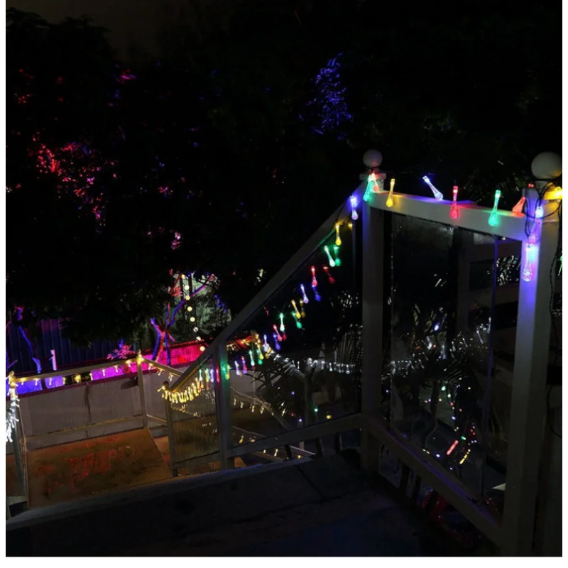 LED Solar Drops Christmas Decoration Crystal Lights Festival Courtyard Decoration solar led light outdoor GL328