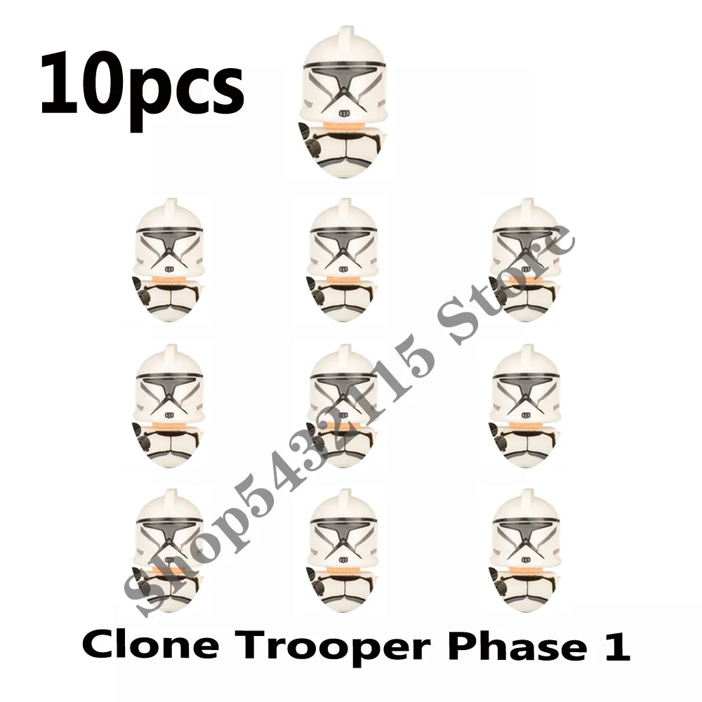 DISNEY 10pcs Clone Troopers Phase 1 Ⅰ 2 Ⅱ 501st Legion Trooper Building Blocks Bricks X021 XP262 Mini Action Figures Kid Toys