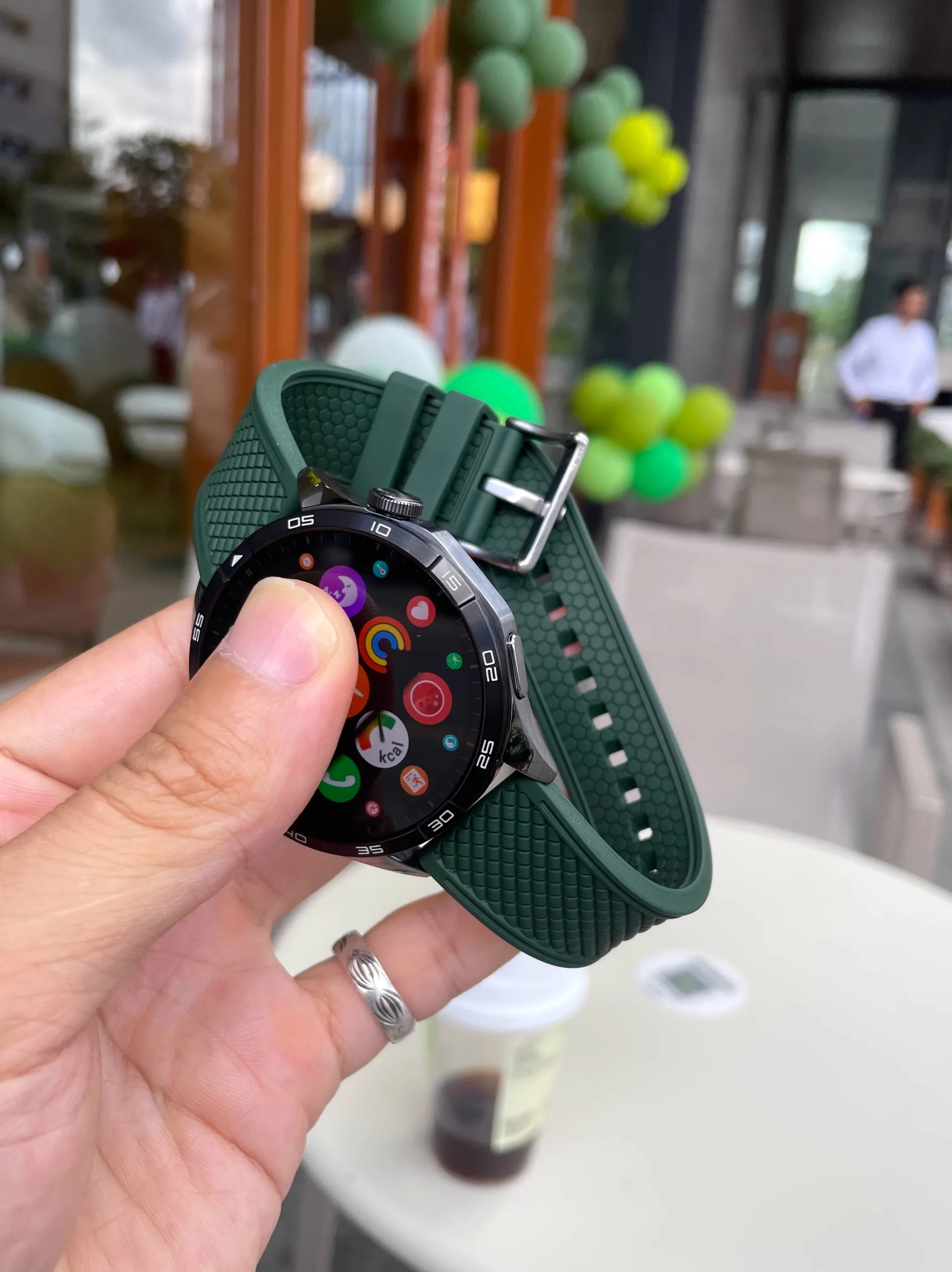 Ремешок для часов Kakestorm FKM Huawei watch GT4 мягкий браслет с пряжкой язычком gt2 модный