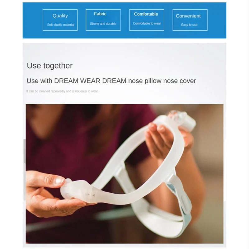 Фото HIWS для Dreawear, подушка для носа, маски CPAP, подушка для носа, аксессуары для закладений носа, способствующий сон, дыхательный ремень, повязка на голову №5