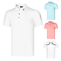 customizable golf summer mens quick drying mens leisure sports loose straight short sleeve t shirt breathable top polo