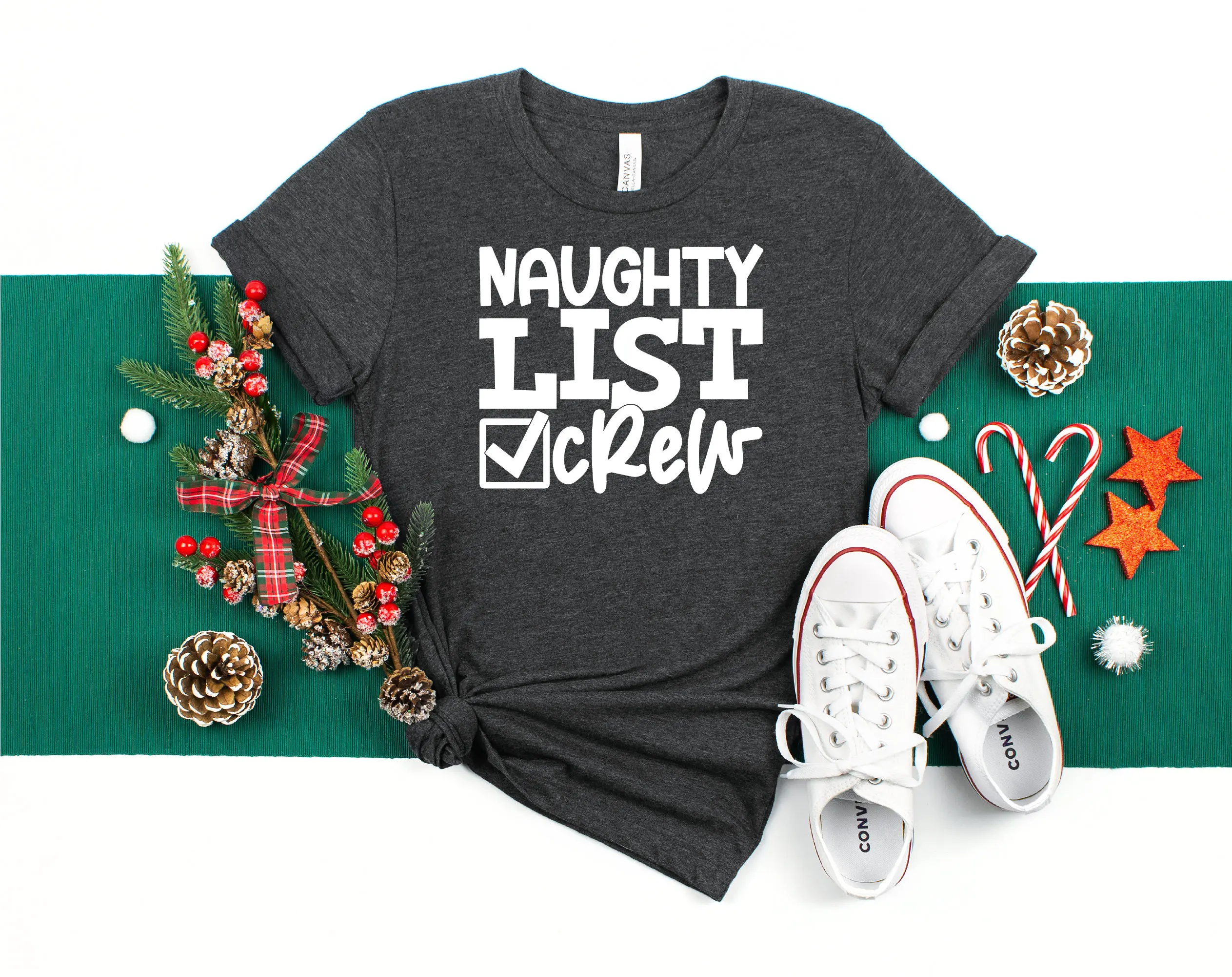 Футболка Naugty с надписью Team Рождественская команда веселая семья