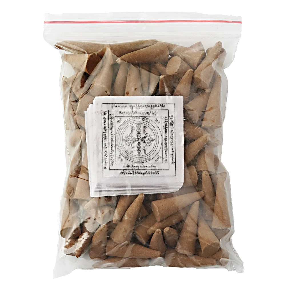 

Tibetan Natural Incense Cones - Soft Smoke, Peaceful and Serene, Ideal for Buddha Offerings and Meditation