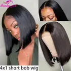 Парик с прямыми волосами для женщин, прямые бразильские T-образные волосы, 13 х1, 4 х1, 8-16 дюймов