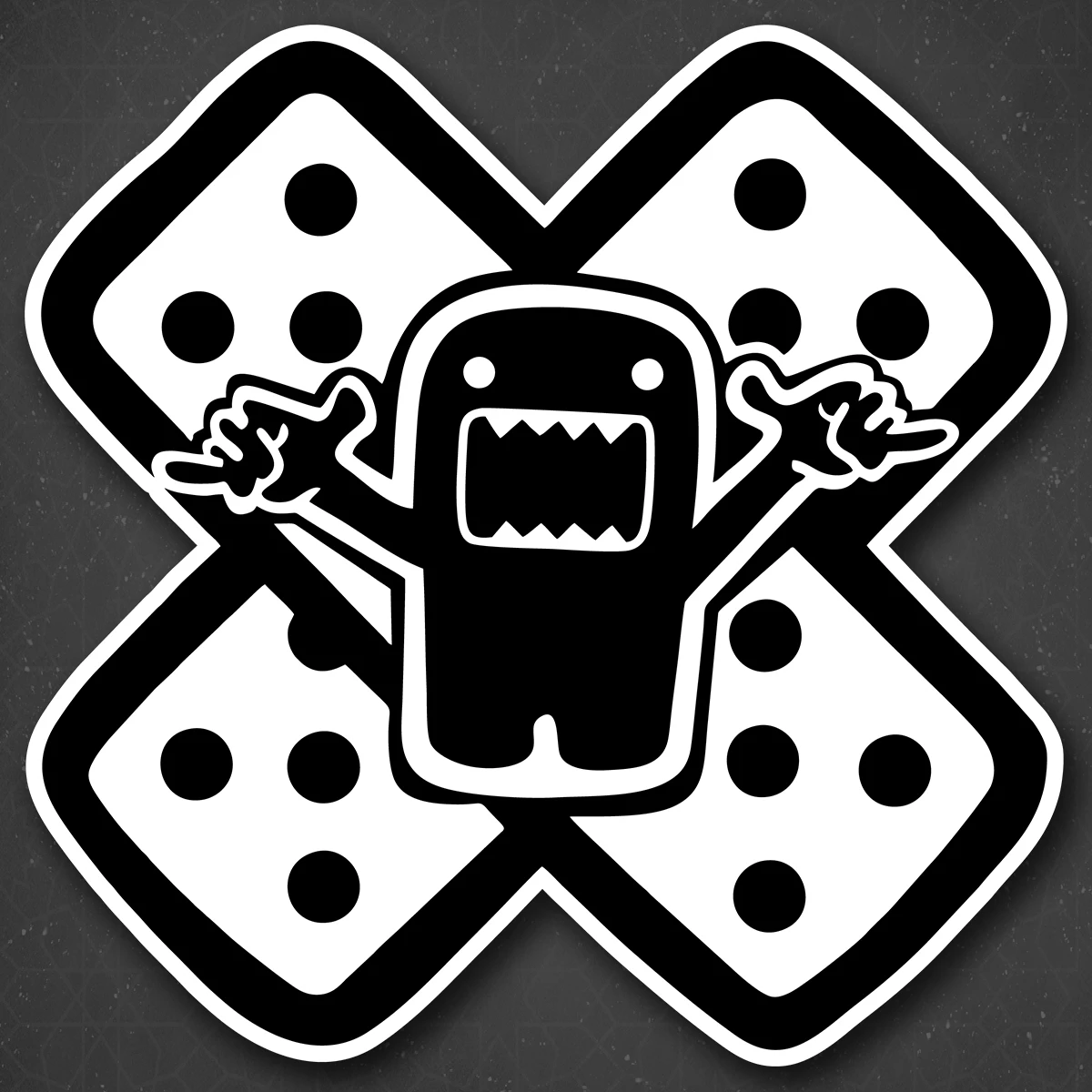 Наклейка на авто &quotДомокун пластырь&quot 19x19 см |